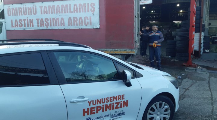 Yunusemre'de atık lastikler geri dönüşüme kazandırılıyor