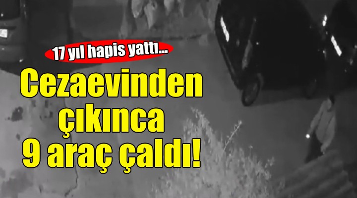 17 yıl hapis yattı, cezaevinden çıkınca 9 araç çaldı!