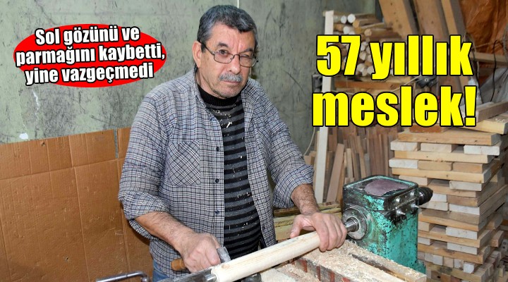 57 yıldır ahşap tabure yapıyor!