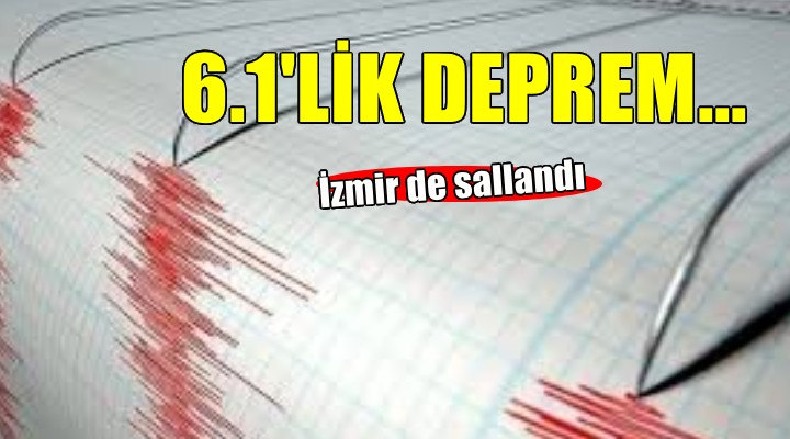 6.1 büyüklüğünde deprem... İzmir de sallandı!