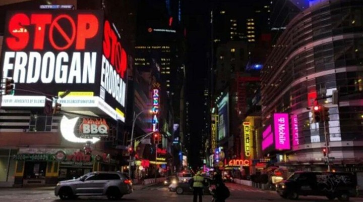 ABD'de 'Stop Erdoğan' reklamı