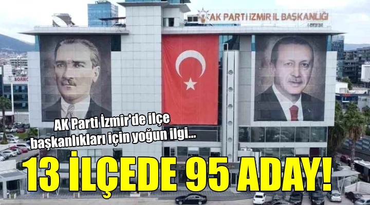 AK Parti İzmir'de ilçe başkanlıkları için yoğun ilgi...