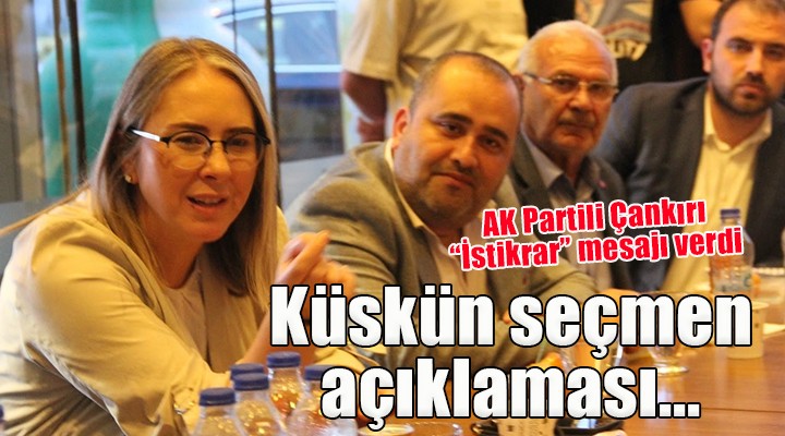 AK Partili Çankırı'dan 'kararsız-küskün' seçmen açıklaması...