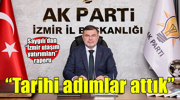 AK Partili Saygılı'dan ''İzmir yatırımları'' raporu..