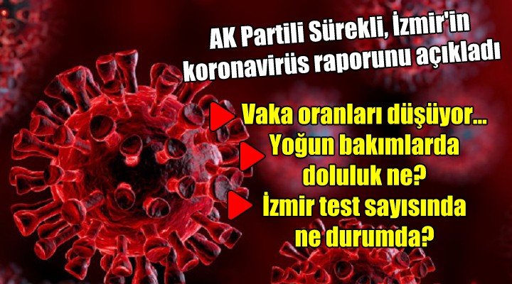 AK Partili Sürekli, İzmir'in korona raporunu açıkladı
