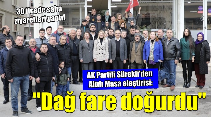 AK Partili Sürekli'den Altılı Masa eleştirisi: Dağ fare doğurdu!