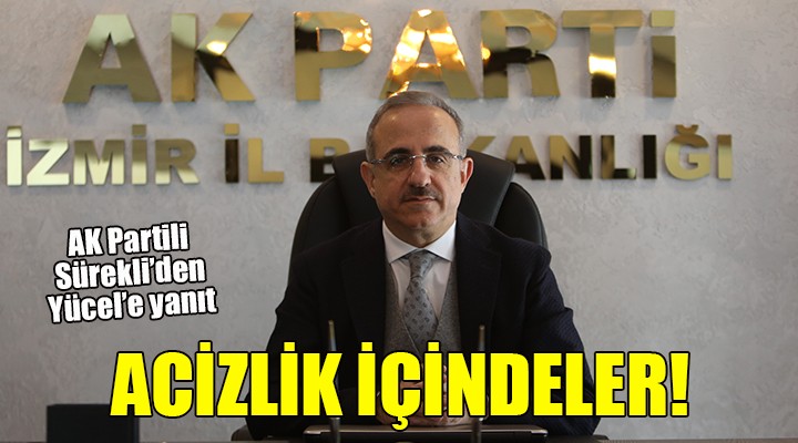 AK Partili Sürekli'den CHP'li Yücel'e yanıt... ACİZLİK İÇİNDELER!