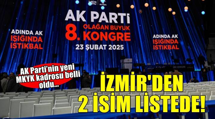 AK Parti'nin yeni MKYK kadrosu belli oldu... İzmir'den 2 isim listede!