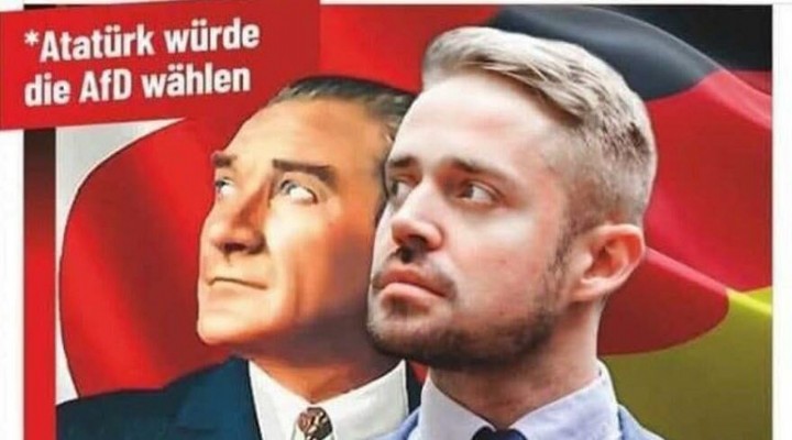 Almanya'da skandal Atatürk afişi!