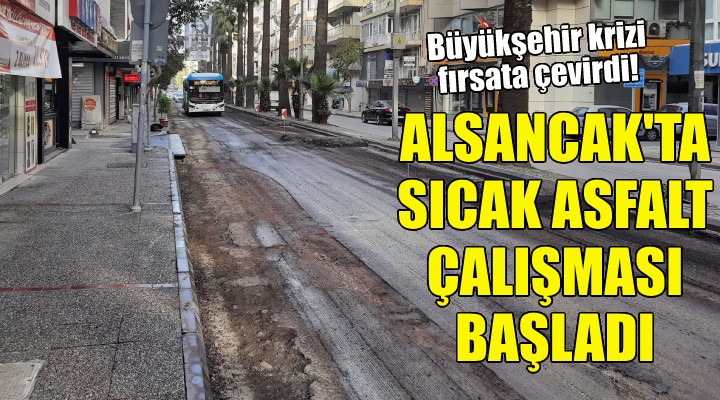 Alsancak'ta asfalt çalışması başladı!