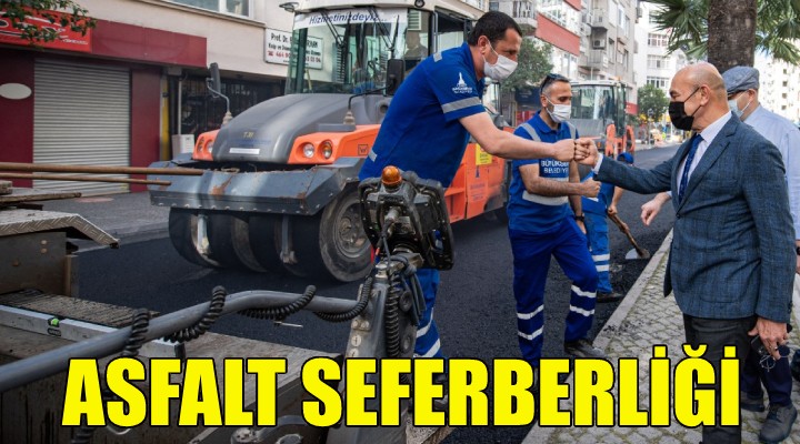 Alsancak'ta asfalt seferberliği!