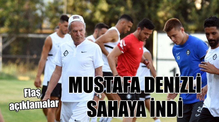 Altay'da Mustafa Denizli sahaya indi