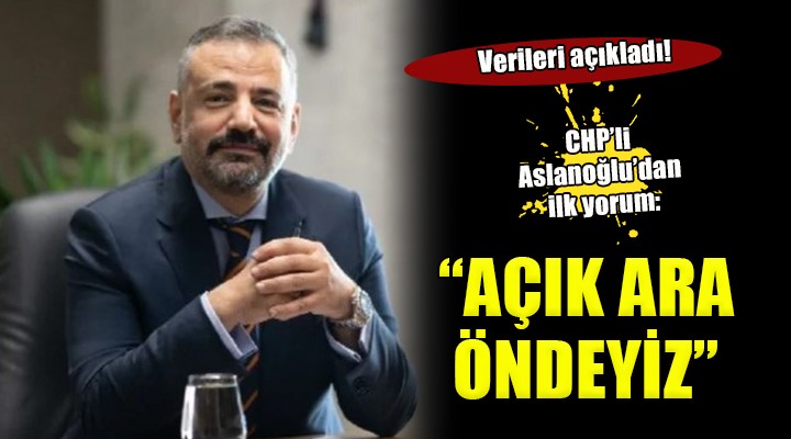 Aslanoğlu'dan ilk yorum... AÇIK ARA ÖNDEYİZ!