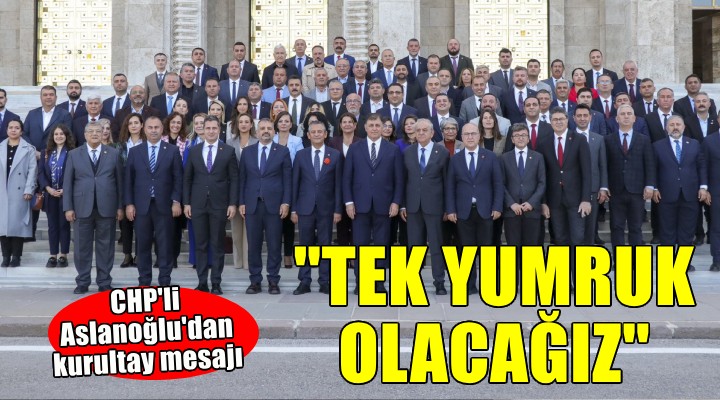 Aslanoğlu'dan kurultay mesajı... 'Tek yumruk olacağız'