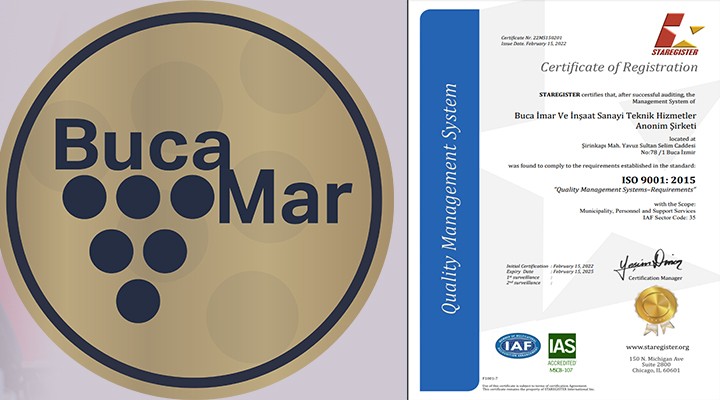BUCAMAR'a ISO 9001 kalite sertifikası