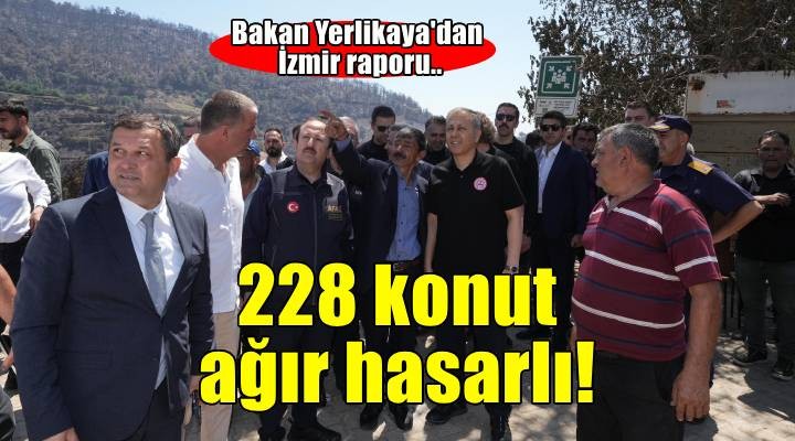 Bakan Yerlikaya, İzmir Ödemiş'te orman yangınından etkilenen mahalleleri ziyaret etti