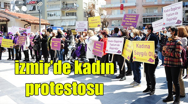 Balçovalı kadınlardan İstanbul Sözleşmesi protestosu