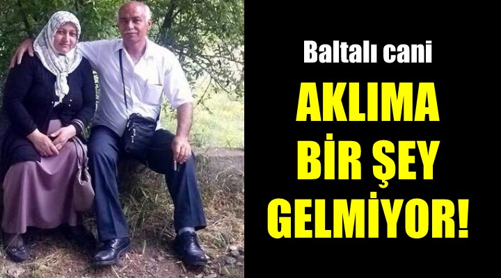 Baltalı cani: Aklıma bir şey gelmiyor!