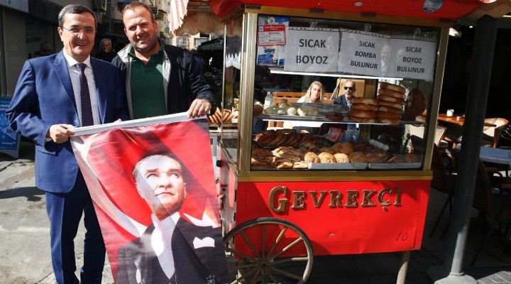 Başkan Batur'dan esnafa anlamlı hediye!