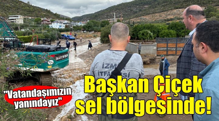 Başkan Çiçek'ten sel bölgesinde inceleme!