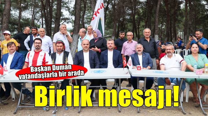 Başkan Duman'dan birlik mesajı