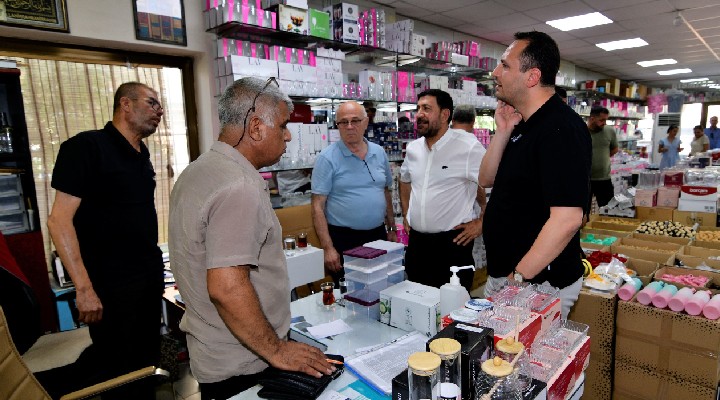 Başkan Eşki'den Fincancılar Çarşısı ziyareti