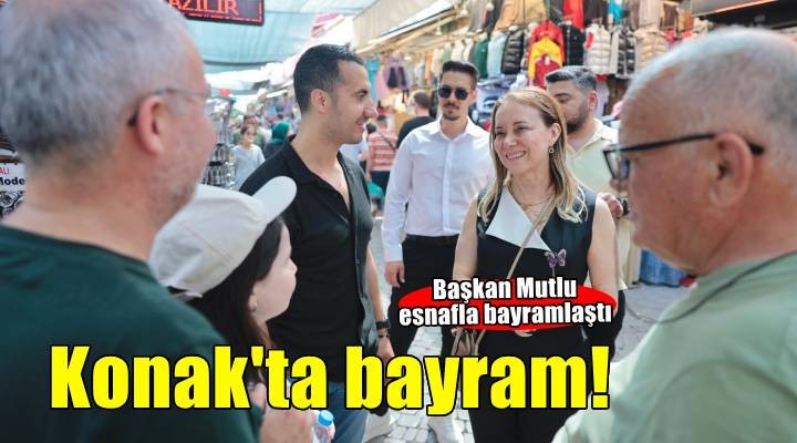 Başkan Mutlu esnafla bayramlaştı