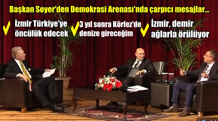 Başkan Soyer'den Demokrasi Arenası'nda çarpıcı mesajlar...