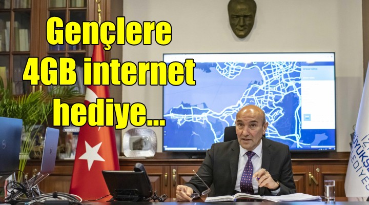 İzmir'de gençlere 4GB internet hediyesi...