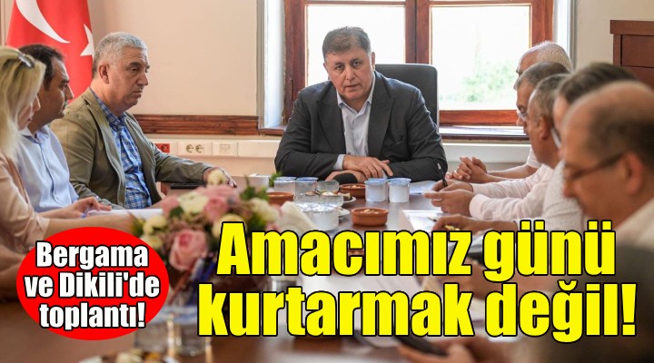 Başkan Tugay: Amacımız günü kurtarmak değil!