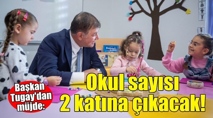 Başkan Tugay'dan müjde: Okul sayısı iki katına çıkacak!