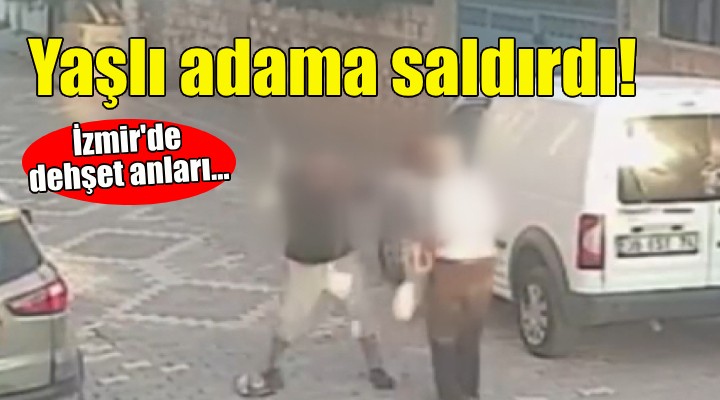 Bastonla yürüyen yaşlı adama sopayla saldırdı!