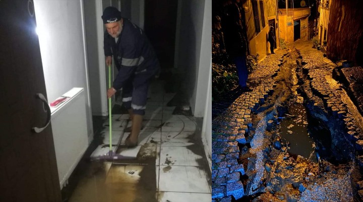 Bergama'da evleri su bastı!