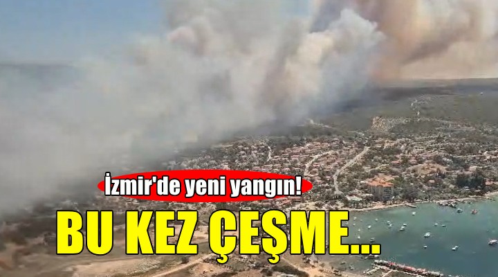 Bir yangın da Çeşme'de..