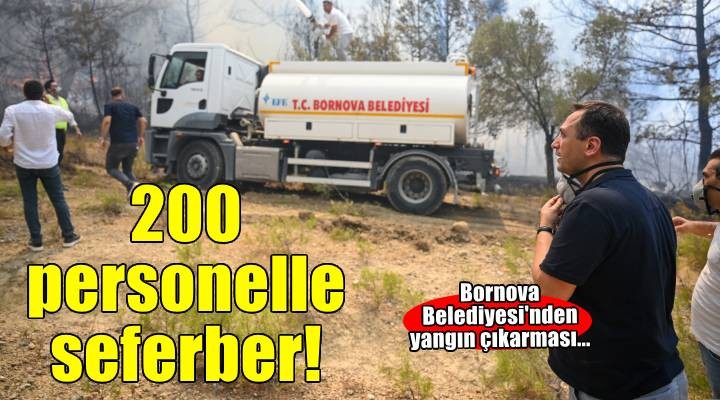 Bornova Belediyesi Gökdere'de 200 personelle seferber oldu