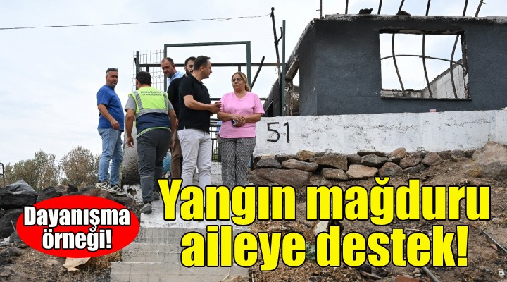 Bornova Belediyesi'nden yangın mağduru aileye destek!