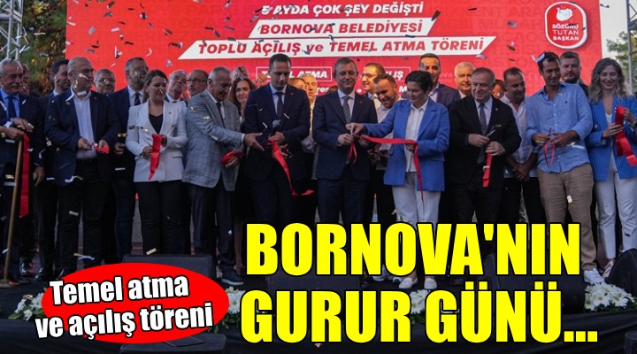 Bornova'da toplu açılış ve temel atma töreni...