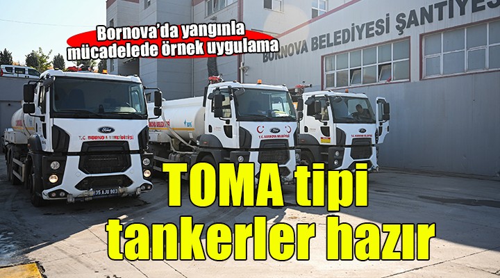 Bornova'da yangınla mücadelede örnek uygulama...