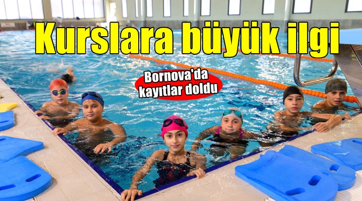 Bornova'da yüzme kurslarına yoğun ilgi...