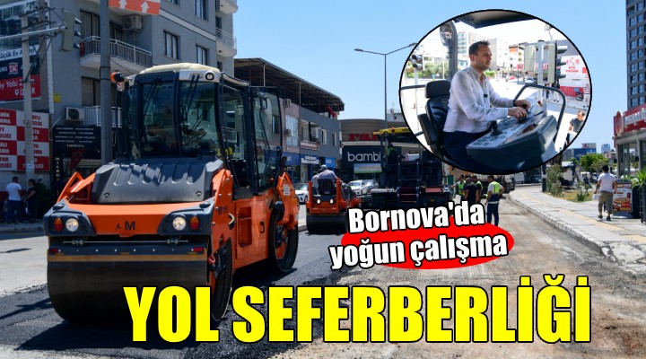 Bornova'da yol seferberliği...