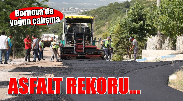 Bornova'da asfalt rekoru...