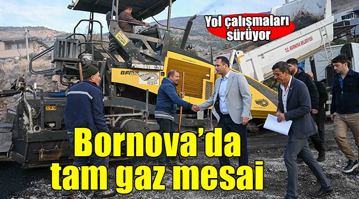 Bornova’da yol çalışmaları tam gaz...