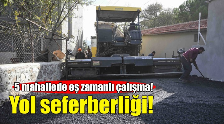 Bornova'da yol seferberliği... 5 mahallede eş zamanlı çalışma!