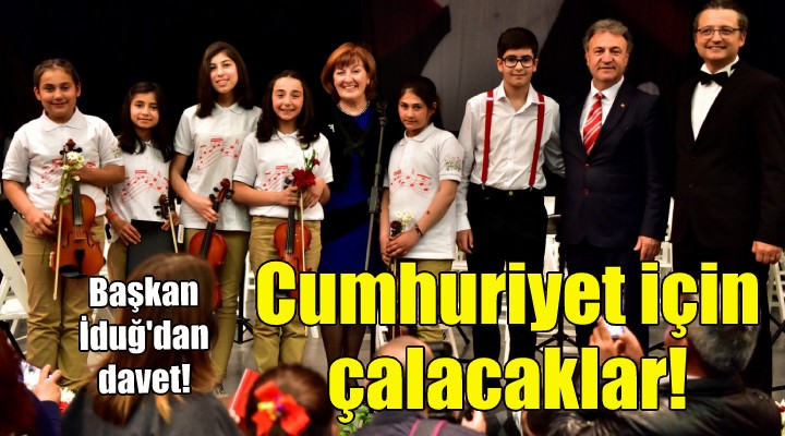 Bornovalı minik müzisyenler Cumhuriyet için çalacak!