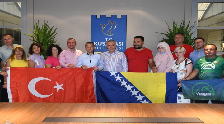 Bosnalı dağcılardan Kuşadası Belediyesi'ne ziyaret!