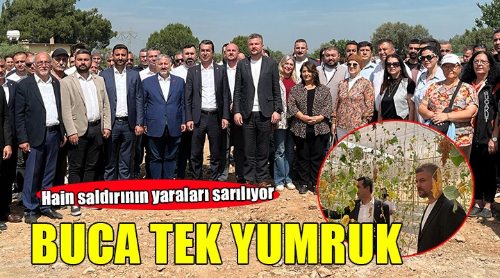 Buca'da hain saldırı sonrası fidan dikim etkinliği...