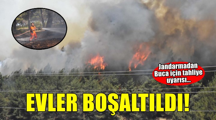 Buca'daki orman yangını ikinci gününde: Ormana yakın evler boşaltılıyor
