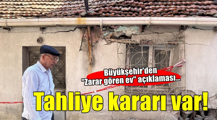 Büyükşehir'den 'Tünel inşaatı nedeniyle zarar gören ev