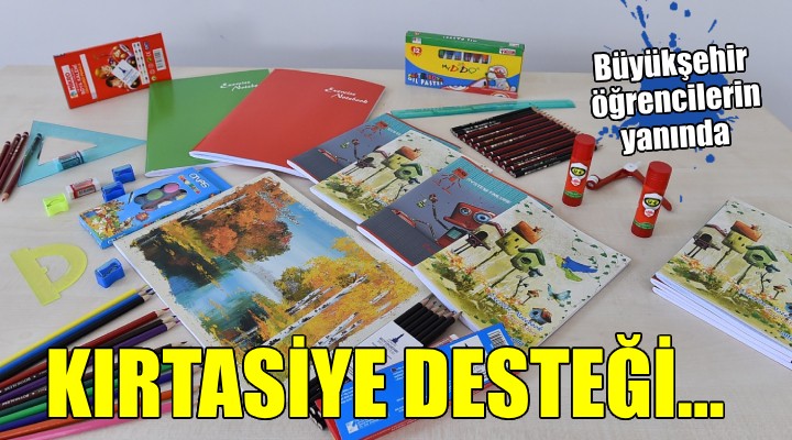 Büyükşehir'den yangın mağduru öğrencilere kırtasiye desteği