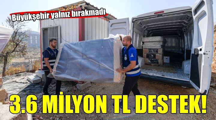 Büyükşehir’den 71 haneye 3 milyon 621 bin TL destek